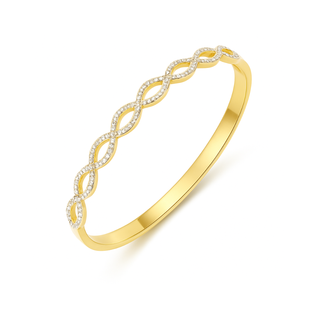 Bracelete Infinito Banhado a Ouro 18k