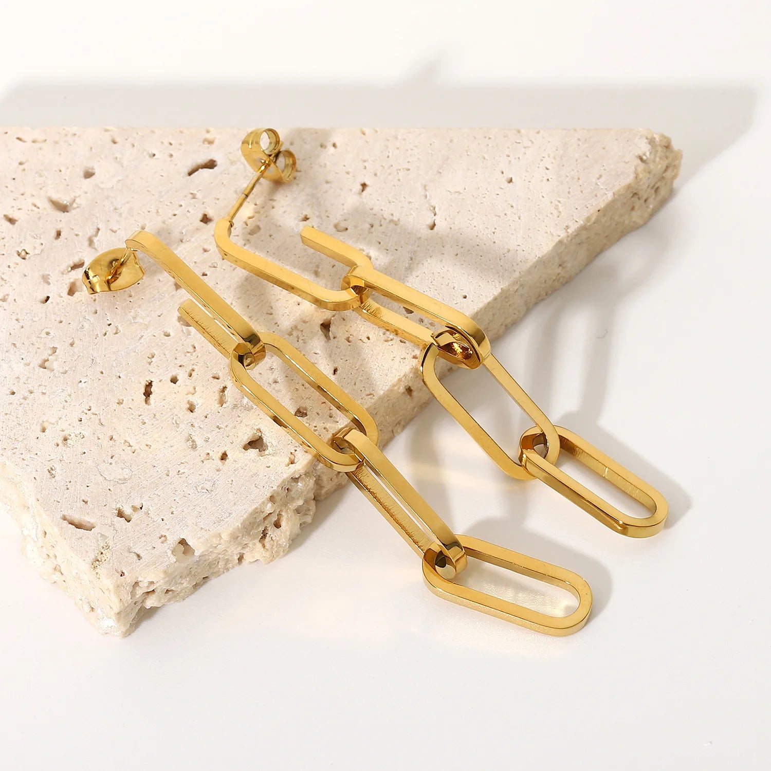 Brinco Corrente Anastasia Banhado Ouro 18K
