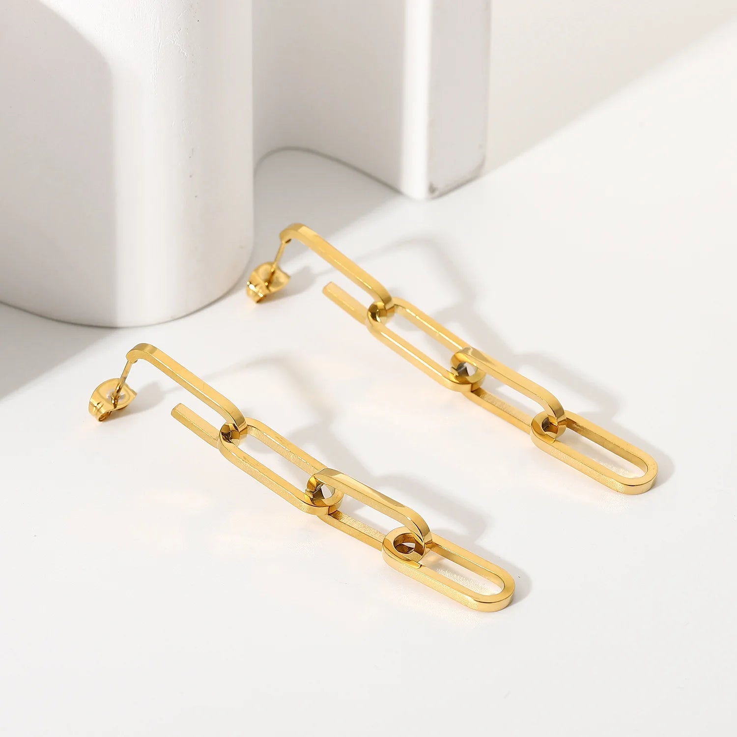 Brinco Corrente Anastasia Banhado Ouro 18K