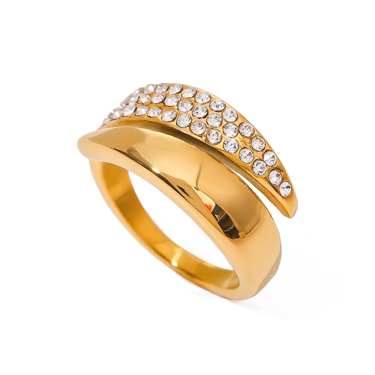 Anel Ajustável Bettina Banhado Ouro 18k