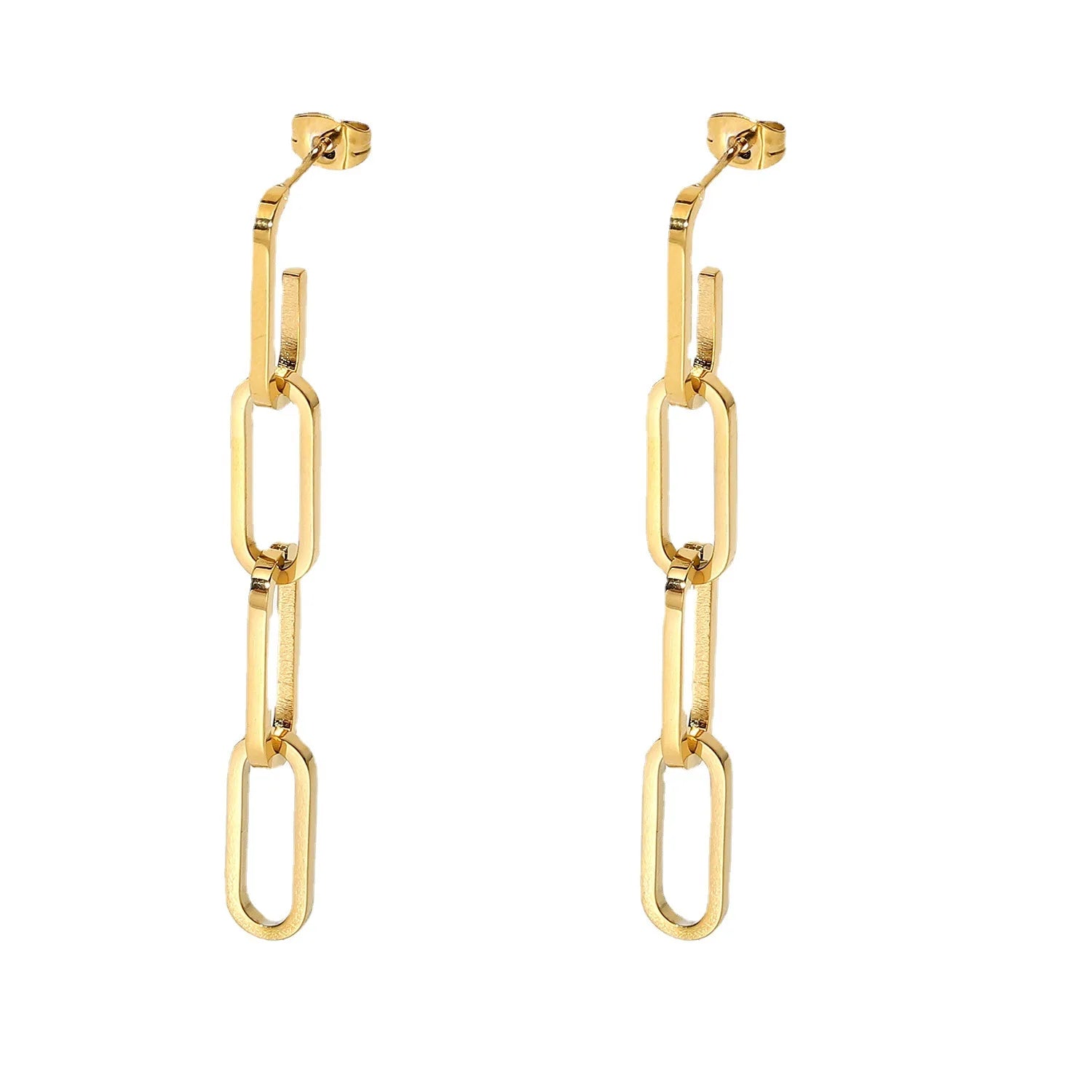 Brinco Corrente Anastasia Banhado Ouro 18K